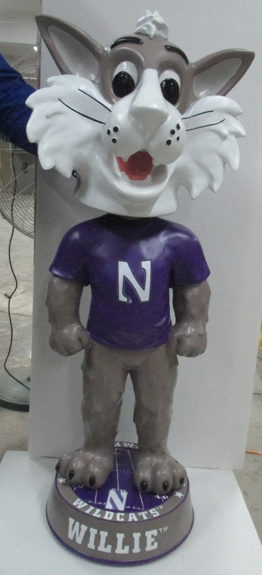 3 Foot Northwestern Wildcats Willie the Wildcat Bobblehead