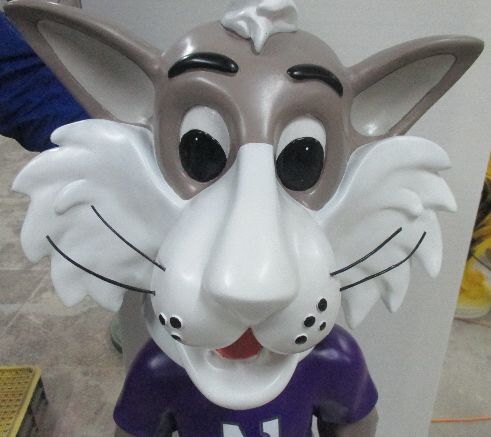 3 Foot Northwestern Wildcats Willie the Wildcat Bobblehead