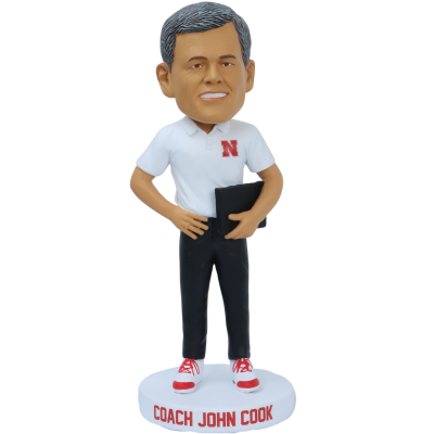 John Cook Nebraska Cornhuskers Coach Bobblehead (Presale)