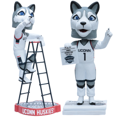Jonathan the Husky Connecticut Huskies Mascot 2023 NCAA Men's Basketball National Champions Bobbleheads