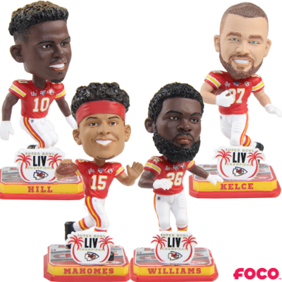 Kansas City Chiefs Super Bowl LIV 54 Champions Bobbleheads
