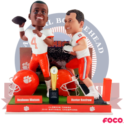 Deshaun Watson to Hunter Renfrow Clemson Tigers National Championship Game Bobblehead