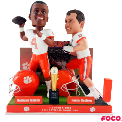 Deshaun Watson to Hunter Renfrow Clemson Tigers National Championship Game Bobblehead