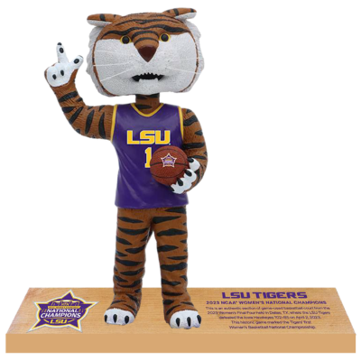 LSU Tigers 2023 Women's Basketball Game Used Championship Court Bobblehead