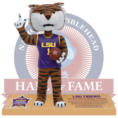 LSU Tigers 2023 Women's Basketball Game Used Championship Court Bobblehead