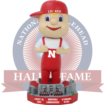 Lil' Red Nebraska Cornhuskers Mascot Volleyball World Record Bobblehead