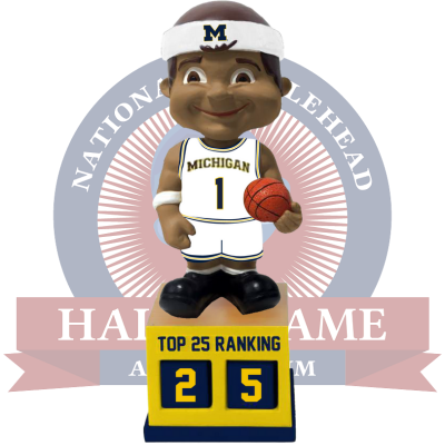 Michigan Wolverines Basketball Top 25 Ranking Tracker Bobblehead (Presale)
