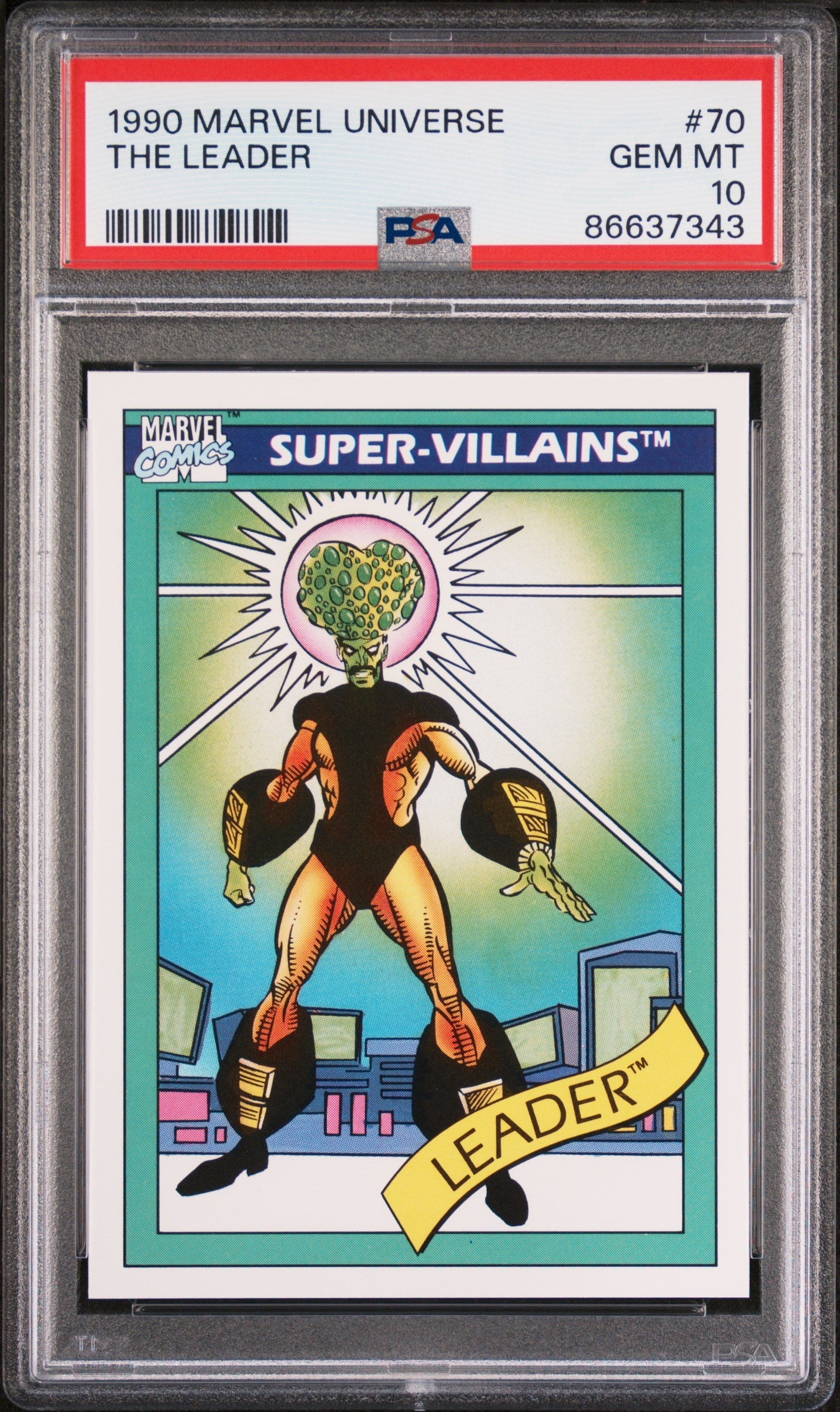 1990 MARVEL UNIVERSE THE LEADER  #70 - PSA 10