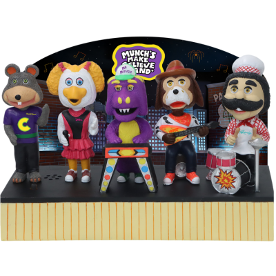 Munch’s Make Believe Band Singing Chuck E. Cheese Bobblehead