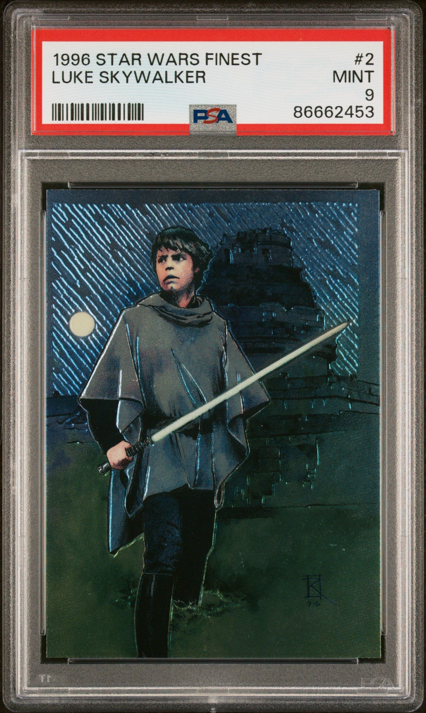 1996 STAR WARS FINEST LUKE SKYWALKER  #2 - PSA 9