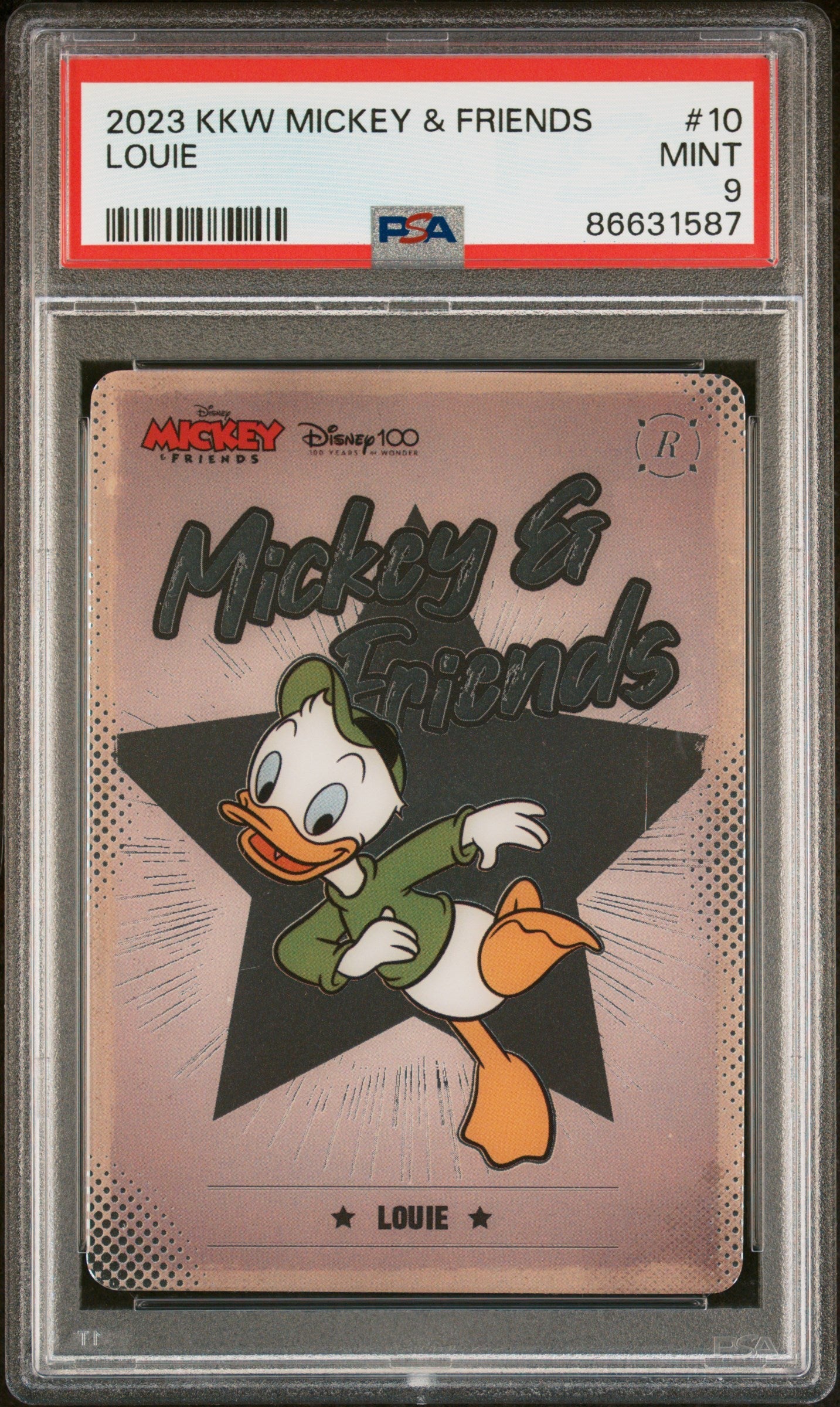 2023 KAKAWOW HOTBOX MICKEY & FRIENDS CHEERFUL TIMES LOUIE 10 PSA 9