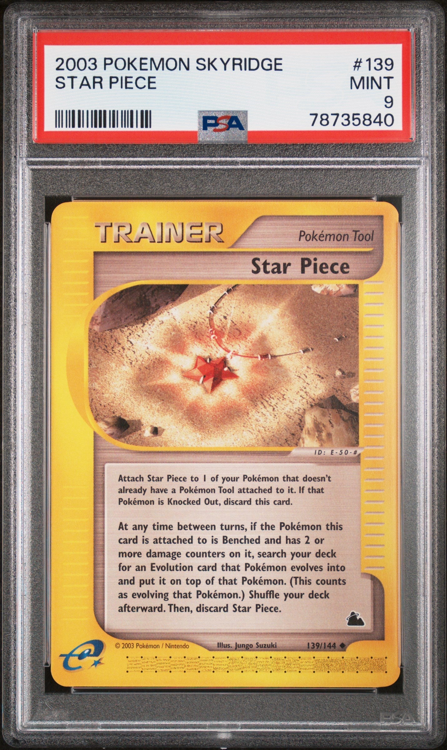 2003 POKEMON SKYRIDGE STAR PIECE #139 PSA 9