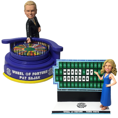Wheel of Fortune Pat Sajak and Vanna White Bobbleheads