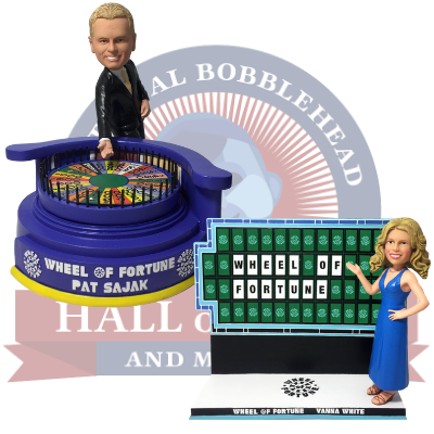 Wheel of Fortune Pat Sajak and Vanna White Bobbleheads