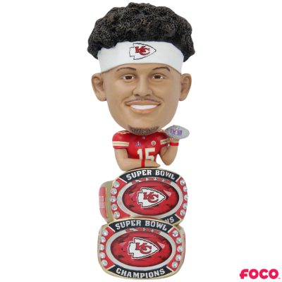 Kansas City Chiefs Super Bowl LVIII Champions Double Ring Base Bighead Bobblehead
