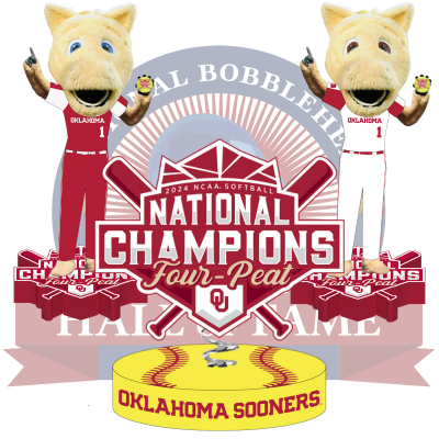 Oklahoma Sooners 2024 Softball National Champions Bobbleheads