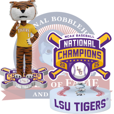 LSU Tigers 2025 Men's College World Series National Champions Bobbleheads (Presale)