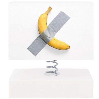 Banana Duct-Taped to a Wall Bobble (Presale)