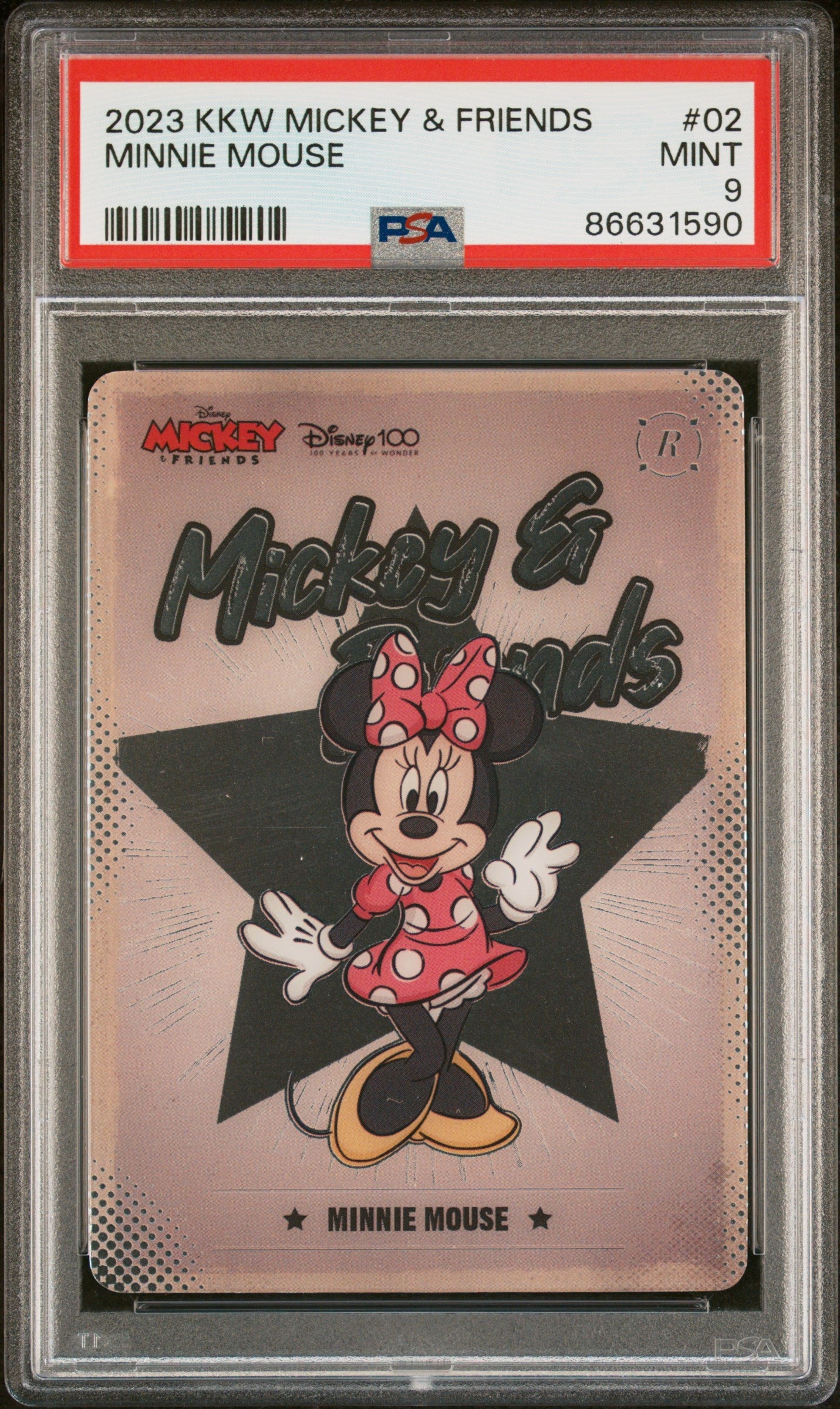 2023 KAKAWOW HOTBOX MICKEY & FRIENDS CHEERFUL TIMES MINNIE MOUSE 2 PSA 9