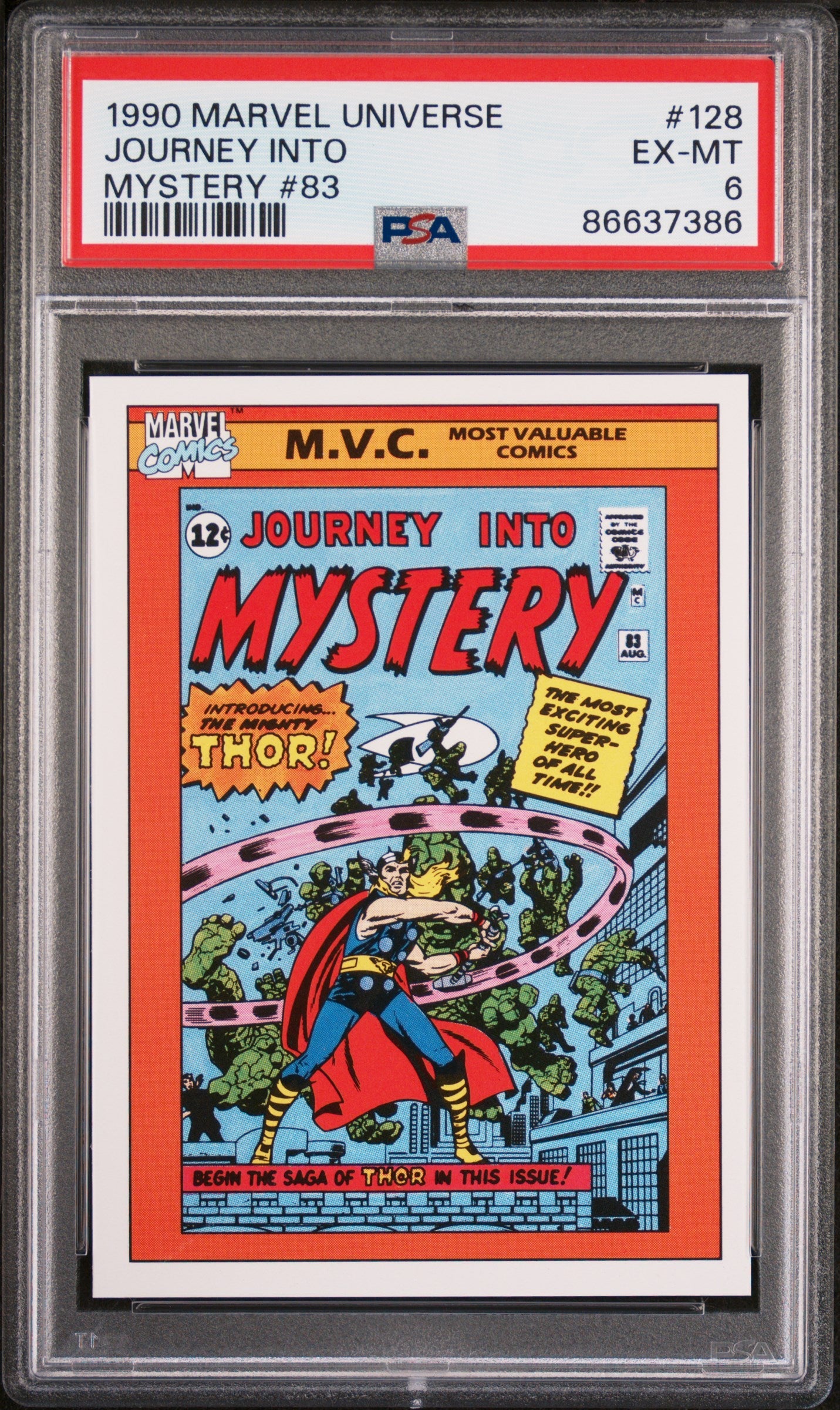 1990 MARVEL UNIVERSE JOURNEY INTO MYSTERY #83 #128 - PSA 6