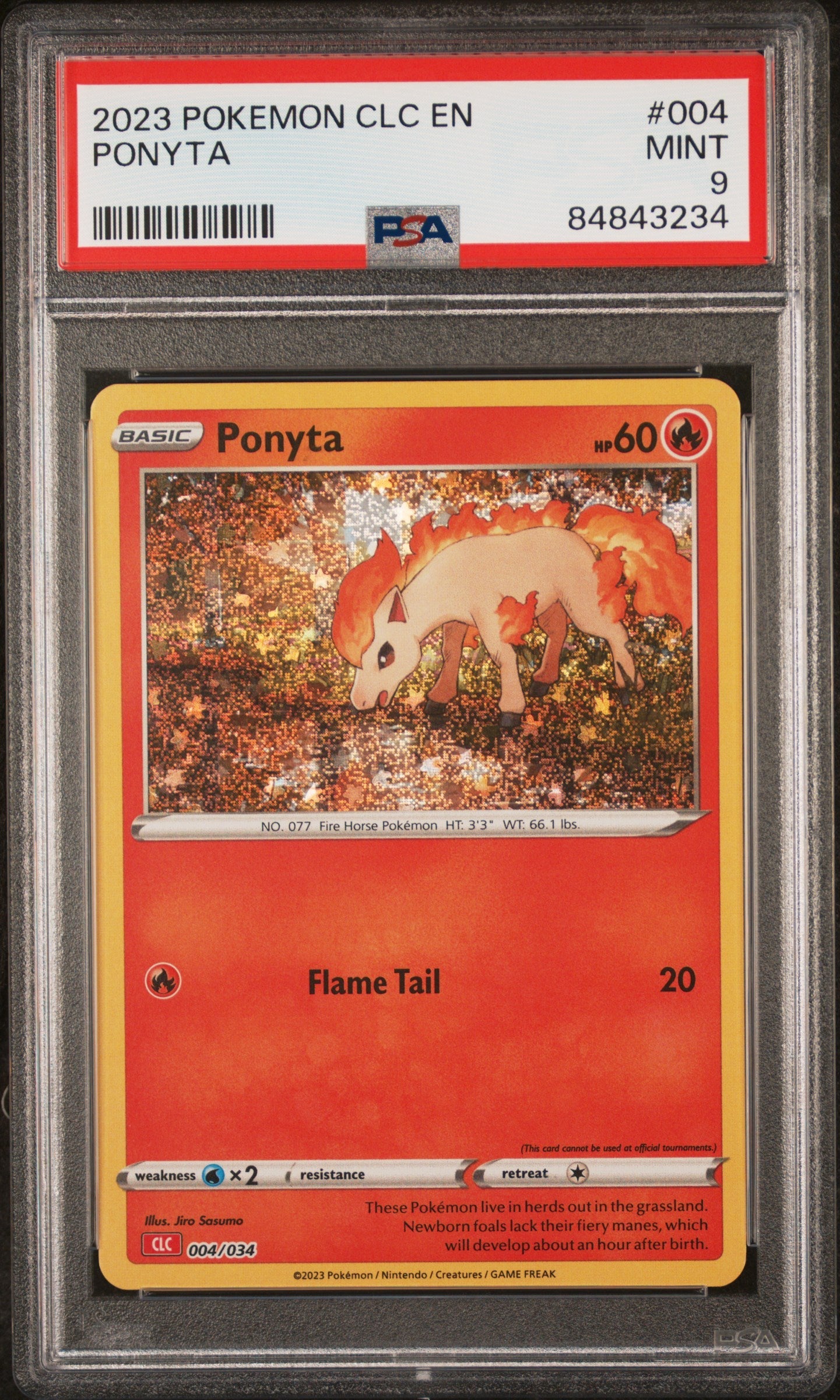 2023 POKEMON CHARIZARD & HO-OH ex DECK PONYTA #4 PSA 9