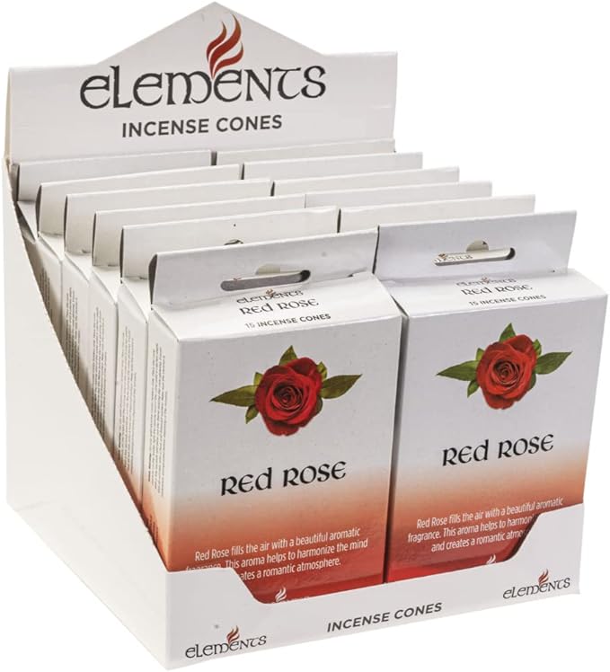 Red Rose Incense Cones Pack of 15