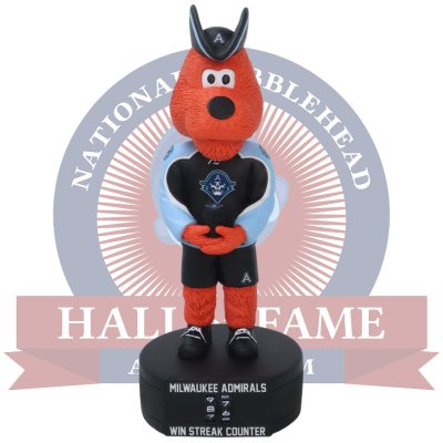 Roscoe Milwaukee Admirals Mascot Win Streak Counter Bobblehead