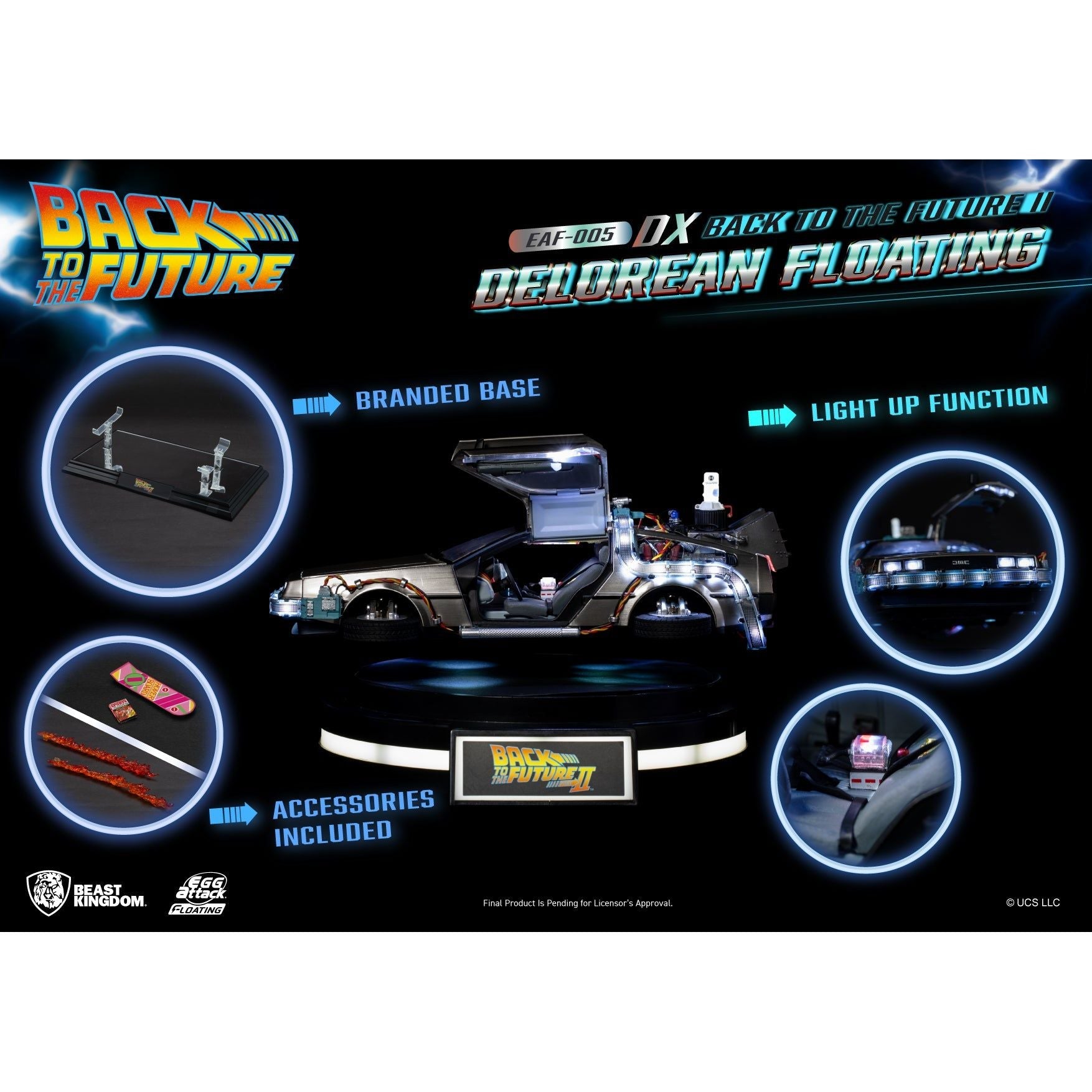 Back to the Future Part II Floating DeLorean Time Machine (Deluxe Edition)