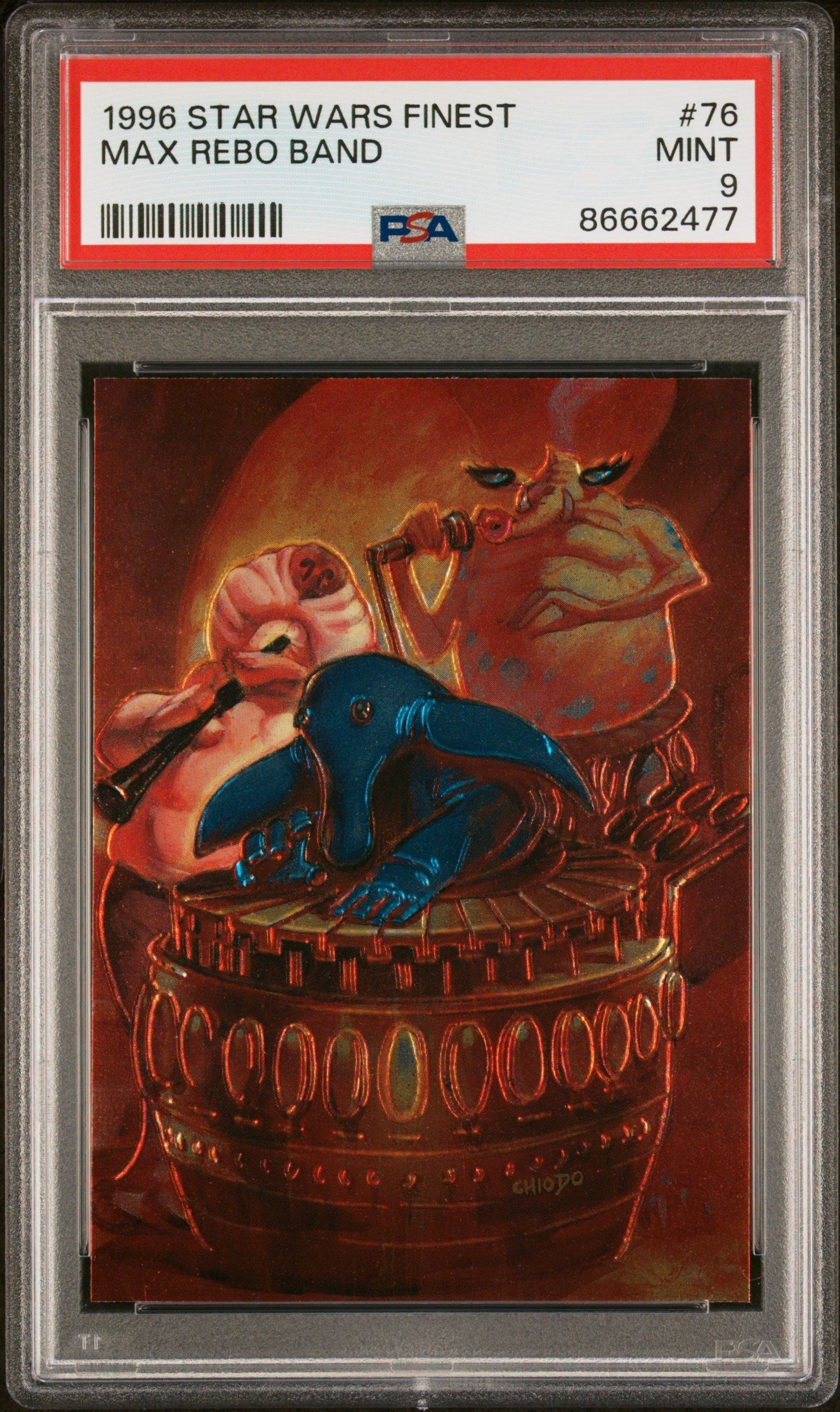 1996 STAR WARS FINEST MAX REBO BAND  #76 - PSA 9
