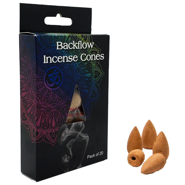 Sandalwood Scent Backflow Incense Cones Pack of 20
