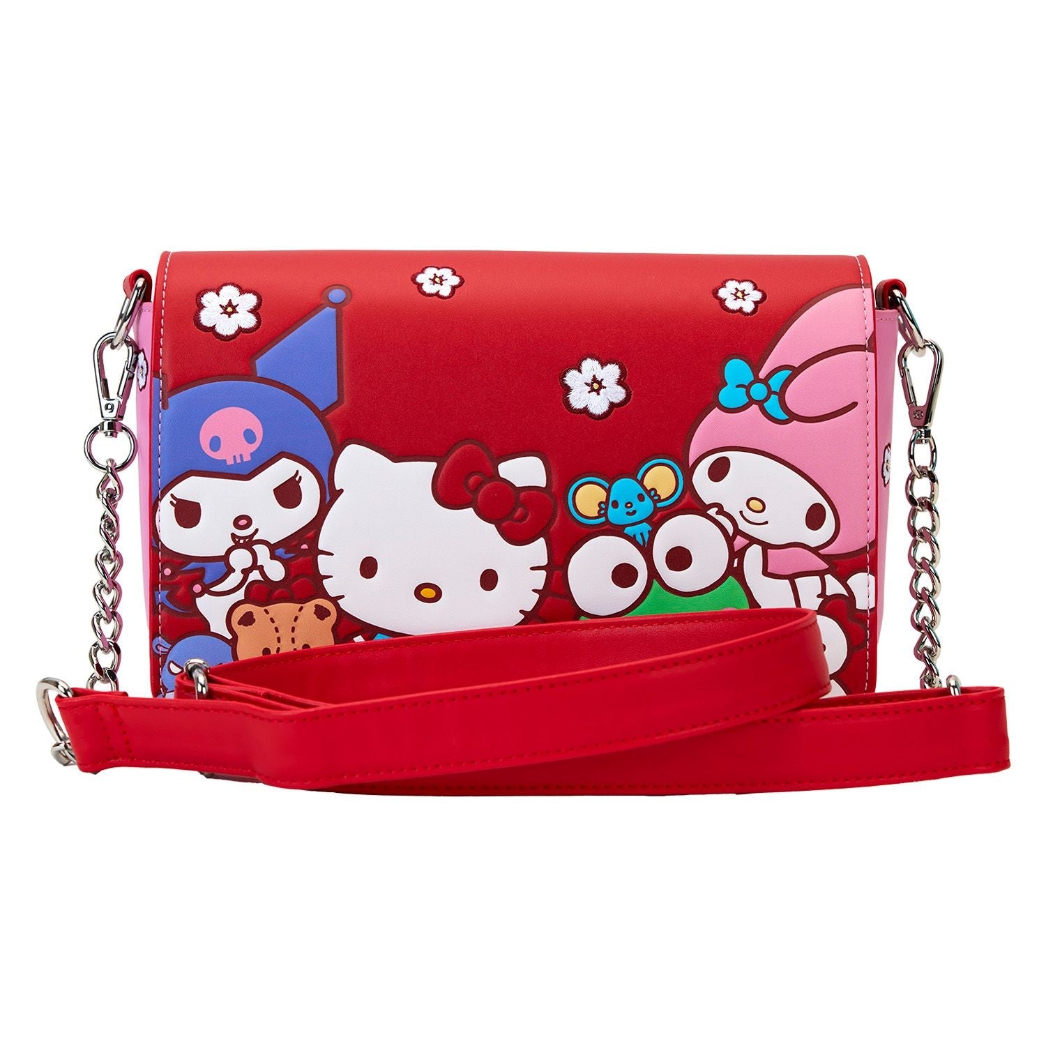 Sanrio Hello Kitty & Friends Color Block Floral Crossbody Bag by Loungefly