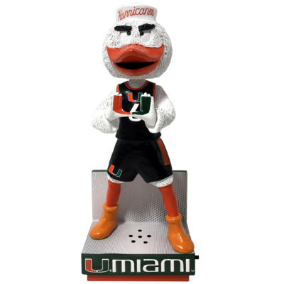 Sebastian the Ibis Miami Hurricanes Fight Song Mascot Bobbleheads