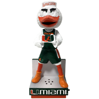 Sebastian the Ibis Miami Hurricanes Fight Song Mascot Bobbleheads