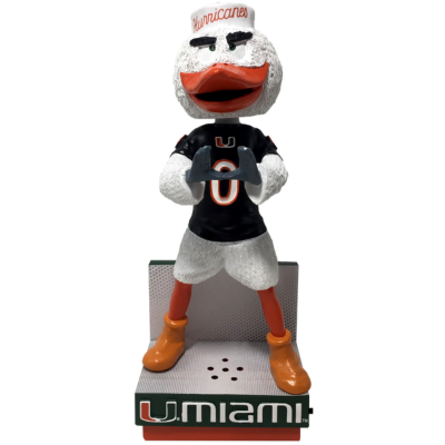 Sebastian the Ibis Miami Hurricanes Fight Song Mascot Bobbleheads