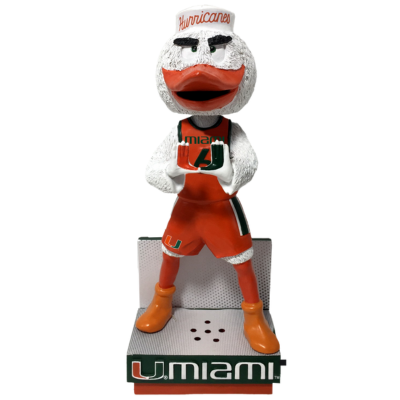 Sebastian the Ibis Miami Hurricanes Fight Song Mascot Bobbleheads