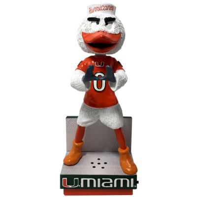Sebastian the Ibis Miami Hurricanes Fight Song Mascot Bobbleheads