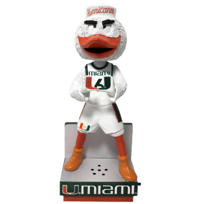 Sebastian the Ibis Miami Hurricanes Fight Song Mascot Bobbleheads