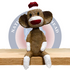 Sock Monkey Mantle Mates Sitting Bobblehead