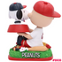 Charlie Brown & Snoopy Peanuts Dual Mini Bighead MLB Bobbleheads