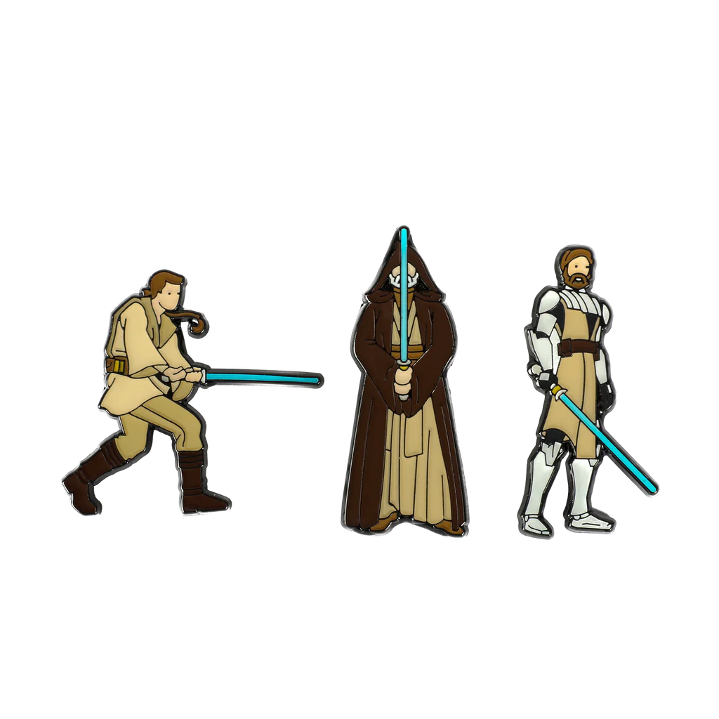 Star Wars Stylized Obi Wan Kenobi 3 Pin Pack