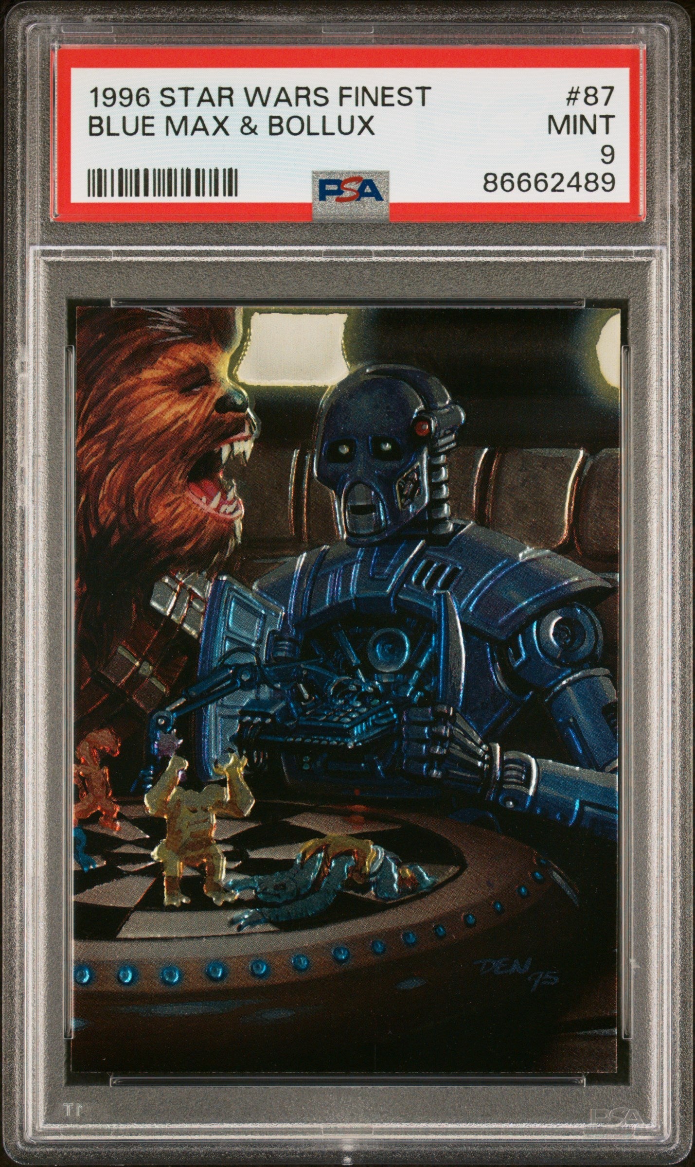 1996 STAR WARS FINEST BLUE MAX & BOLLUX  #87 - PSA 9