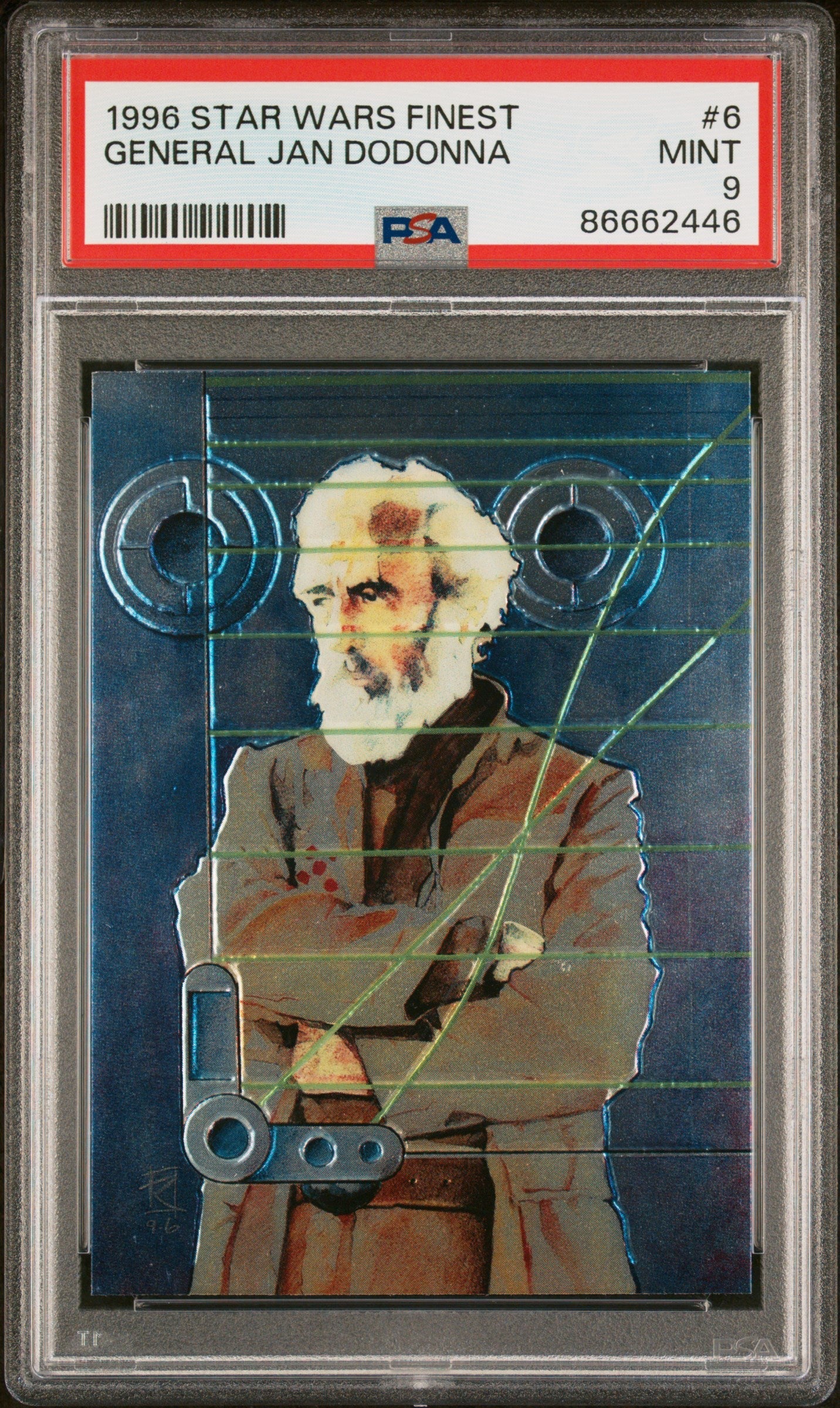 1996 STAR WARS FINEST GENERAL JAN DODONNA  #6 - PSA 9