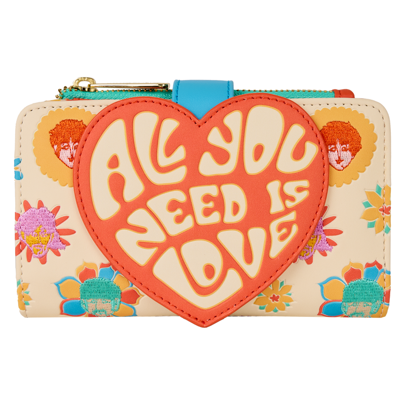 Loungefly The Beatles All You Need Is Love Flap Wallet