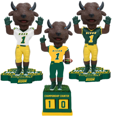 Thundar North Dakota State Bison Mascot 2024 FCS Football National Champions Bobbleheads (Presale)
