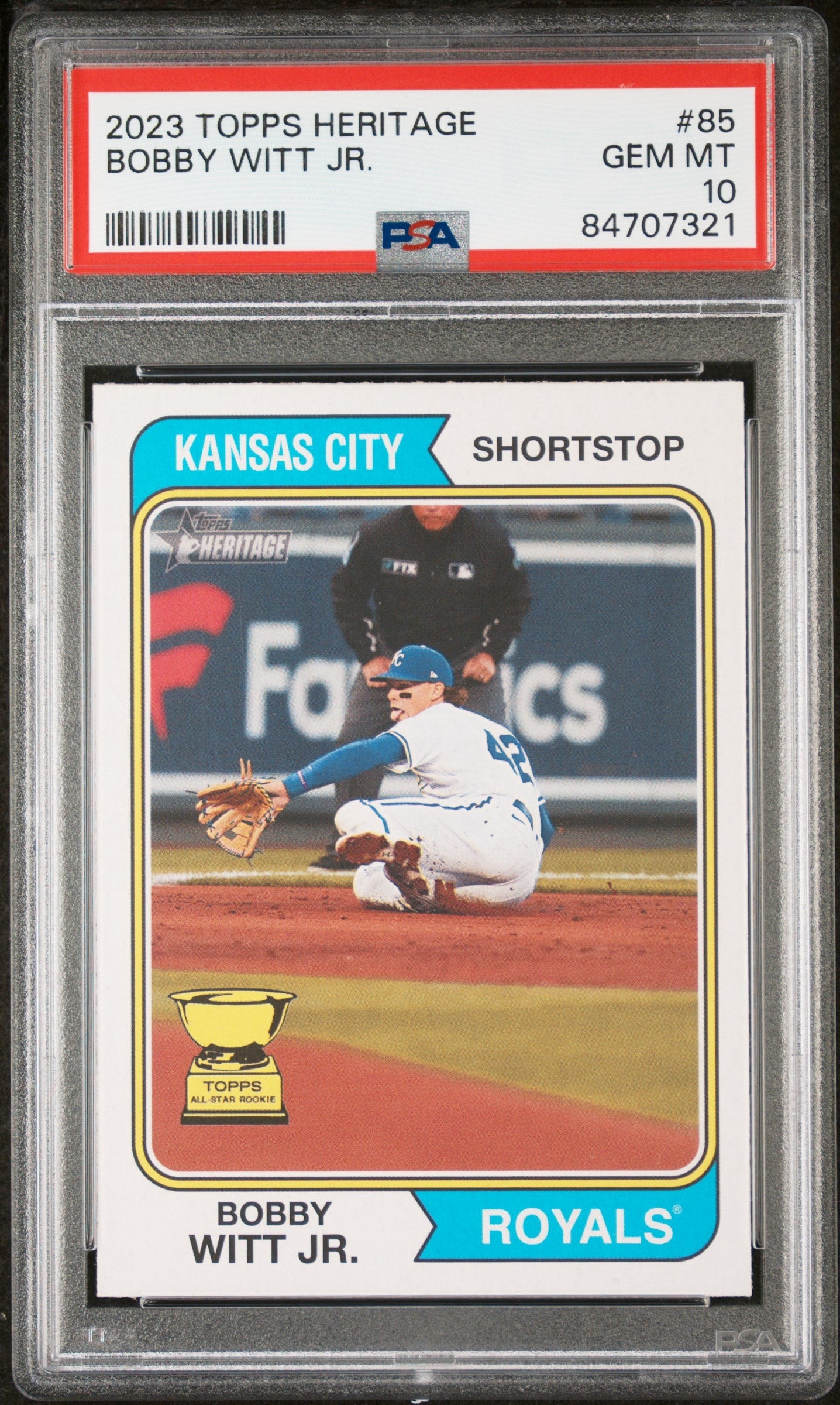 2023 TOPPS HERITAGE BOBBY WITT JR.  #85 - PSA 10