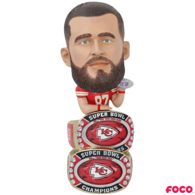 Kansas City Chiefs Super Bowl LVIII Champions Double Ring Base Bighead Bobblehead