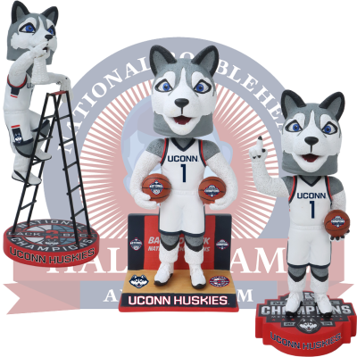 UConn Huskies 2024 NCAA Men's Basketball National Champions Bobbleheads