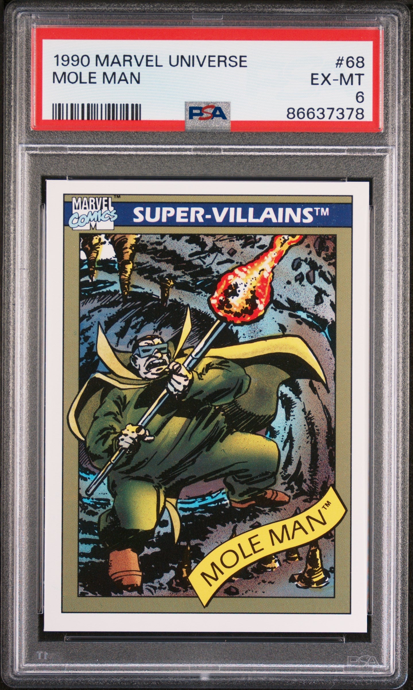 1990 MARVEL UNIVERSE MOLE MAN  #68 - PSA 6