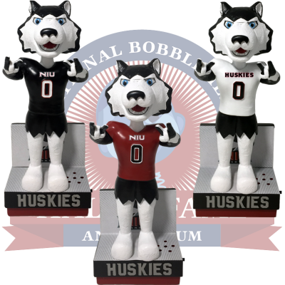 Victor E. Huskie Northern Illinois Huskies Fight Song Mascot Bobbleheads