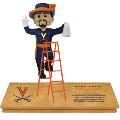 Virginia Cavaliers 2019 Men's Basketball Game Used Championship Court Ladder Bobblehead (Presale)